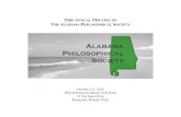 53RD ANNUAL MEETING OF THE ALABAMA PHILOSOPHICAL …alphilsoc.org/aps-2015-schedule.pdf · Program for the 53rd Annual Meeting of the Alabama Philosophical Society 3 FRIDAY, OCTOBER