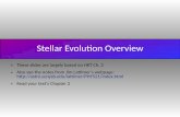Stellar Evolution Overview - Stony Brook Universitybender.astro.sunysb.edu/classes/stars/notes/stellar-evolution-overview.pdfStellar Evolution Overview We will go through the qualitative