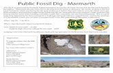 Public Fossil Dig - Marmarth · Public Fossil Dig - Marmarth-This dig is co-sponsored by the North Dakota Geological Survey, the US Forest Service, and the Marmarth Research Foundation.