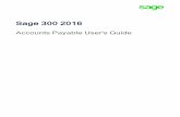 Sage 300 2016 Accounts Payable User's Guide...Contents PrintingSetupReports 268 PrintingTransactionsReports 280 PrintingVendorReports 327 AppendixA:AccountsPayableScreen Guides 345
