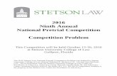 2016 Ninth Annual National Pretrial Competition ... · 2016 Ninth Annual National Pretrial Competition Competition Problem This Competition will be held October 13-16, 2016 at Stetson