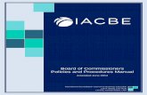 Policies and Procedures Manual - IACBE · innovative approach to specialized business accreditation is based on the assessment of educational outcomes and the characteristics of excellence