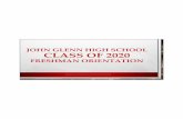 JOHN GLENN HIGH SCHOOL CLASS OF 2020 · john glenn high school • top school in the area • best buy school • four star school • state accountability “p.l. 221” • graduation