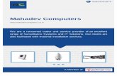 Mahadev Computers, Mumbai - Service Provider & Trader of IP …3.imimg.com/data3/BT/SK/MY-3043432/mahadevcomputers.pdf · 2013-04-25 · Software Access Control Biometric Time Attendance