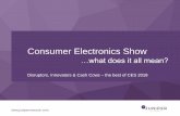 Consumer Electronics Show - Strive Sponsorship...Consumer Electronics Show 2018 Key Facts: •51st Consumer Electronics Show. •Over 170,000 attendees and 3,900 exhibitors. •Amazon