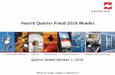 Fourth Quarter Fiscal 2016 Resultss21.q4cdn.com/.../doc_financials/quarterly/2016/q4/... · Financial Results (Unaudited) (1) In the fourth quarter of 2015 and 2016, the Company released
