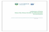 Lehman eTime Step-By-Step Guide to Electronic Timesheets · Release 1 launches on Monday, April 13, 2020 and covers the following CUNY hourly tles: 1. College Assistant 2. IT Support