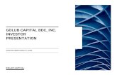 Golub Capital BDC, INC. Investor Presentation · N-2, quarterly reports on Form 10-Q and current reports on Form 8-K. This presentation contains statistics and other data that have