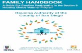 FAMILY HANDBOOK - San Diego County, California · 2019-09-06 · FAMILY HANDBOOK Housing Authority of the County of San Diego A Guide For Families Participating In the Section 8 Housing
