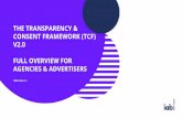 THE TRANSPARENCY & CONSENT FRAMEWORK (TCF) V2 ... - …...CREATING & SHAPING TCF V2.0 • TCF v2.0 is the product of 12 months of reﬂection begun in response to feedback from the