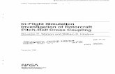 In-Flight Simulation Investigation of Rotorcraft Pitch ... · The evaluation task was representative of nap-of-the-Earth maneuvering flight. ... Provide new data on the effects of