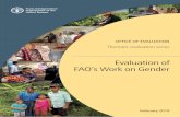 Evaluation of FAO’s Work on Gender3.1 Evaluation question I. Relevance of FAOs GEP .....14 3.2 Evaluation question II. Effectiveness of FAOs work on gender .....22 3.3 3.4 Evaluation