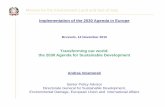 Ministry for the Environment Land and Sea of Italy ...Ministry for the Environment Land and Sea of Italy Implementation of the 2030 Agenda in Europe Brussels, 12 November 2015 Transforming