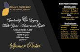 Honorary Chairs: The Honorable Wellington Webb Dr. Nita ... · Full-page ad in event program and *ULFC Electronic Newsletter Feature Catalyst $5,000: One premium table of ten Recognition