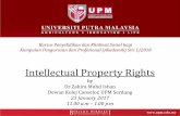 Intellectual Property Rights - REGISTRAR OFFICE · Intellectual Property Rights by Dr Zahira Mohd Ishan Dewan Kolej Canselor, UPM Serdang 23 January 2017 11.00 a.m –1.00 p.m Kursus