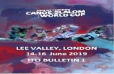 LEE VALLEY, LONDON 14-16 June 2019 ITO BULLETIN 1 · 10,000 acre Lee Valley Regional Park in Hertfordshire. ... rehearsal. The opening reception will be held on venue at 20:00 on
