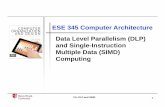 ESE345 DLP and SIMDmidor/ESE345/ESE345_DLP and SIMD.pdf · 5 X86 SIMD Processing Extensions (2) SSE3 – 2004 , SSE4 -2007 AVX (Advanced Vector Extensions) – proposed by Intel and