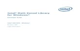 Intel Math Kernel Library for Windows*...Getting Help and Support Intel provides a support web site that contains a rich repository of self help information, including getting started