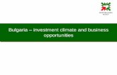 Bulgaria – investment climate and business opportunities · FDI in Bulgaria comes mostly from EU countries and is concentrated in four main sectors Source: Bulgarian National Bank
