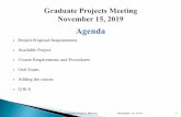 Project Proposal Requirements Available Project Course ... · Search for a possible project. Contact the ME professors and select a project committee chair Draft the project proposal