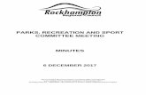 PARKS, RECREATION AND SPORT COMMITTEE MEETING … · parks, recreation and sport committee minutes 6 december 2017 page (1) report of the parks, recreation and sport committee meeting