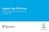 Quarterly Topic HIRI Survey€¦ · Using a project cost estimator Obtaining project plans Obtaining information needed for permits Use project management tools Online learning, education,