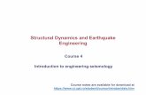 Structural Dynamics and Earthquake Engineering · Structural Dynamics and Earthquake Engineering Course 4 Introduction to engineering seismology Course notes are available for download