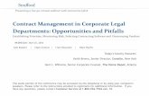 Contract Management in Corporate Legal …media.straffordpub.com/products/contract-management-in...2016/05/25  · Presenting a live 90-minute webinar with interactive Q&A Contract