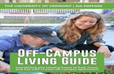 Off-Campus Living Guide - University of Vermont · 2017-07-20 · The University of Vermont Off-Campus Living Guide: Your Resource for Off-Campus Life - 4th Edition, 2016 We hope