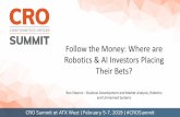 Follow the Money: Where are Robotics & AI Investors ... · be an intersection between direct operating costs and unique capabilities the UAS brings to the ... Artificial Intelligence