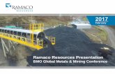 Ramaco Resources Presentation...and in market downturns we will plan share-buybacks. Ramaco Resources was spun out of Ramaco, LLC in 2015 as a “pure play” metallurgical coal operating