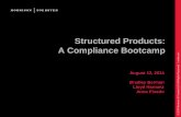 Structured Products: A Compliance Bootcamp...Three main suitability obligations under Rule 2111: “Reasonable-basis obligation” requires a member to have a reasonable basis to believe,