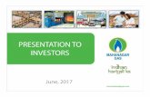 PRESENTATION TO INVESTORS - Mahanagar Gas · PRESENTATION TO INVESTORS June, 2017. MGL : An Introduction 2. 3 One of the largest CGD Companies in India Attractive Market ... Apollo