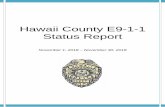 Hawaii County E9-1-1 Status Report · Hawaii County E9-1-1 Status Report November 1, 2018 – November 30, 2018 Page 5 of 33 Hawaii County November 2018 1. PSAP OPERATIONS WirelessWireline