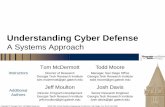 Understanding Cyber Defense · Understanding Cyber Defense A Systems Approach Tom McDermott Director of Research Georgia Tech Research Institute tom.mcdermott@gtri.gatech.edu Todd