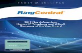2017 North American Hosted IP Telephony and UCaaS Company ... · RingCentral Webinar is currently available in the US, Canada, and the UK. Prices range from $40 per month per host