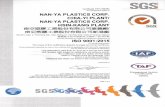  · Certificate TWI 7/00484 , continued The management system of PLASTICS CORP- CHIA-YI PLANT/ PLASTICS CORA HSIN-KANG PLANT No.201, Sec. 2, Pei-Kang Rd., Nan-Hsing LiiÃai-Pau City,