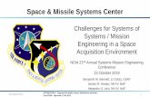 Space & Missile Systems Center · 2020-01-02 · Space & Missile Systems Center Challenges for Systems of Systems / Mission Engineering in a Space Acquisition Environment NDIA 22