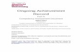 Ongoing Achievement Record - Sheffield Hallam University/media/home/health-wellbeing-placements/nursing... · Ongoing Achievement Record: the Record of Skills and Experience. Assessment