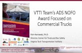 VTTI Team’s ADS NOFO Award Focused on Commercial Trucks · •Cybersecurity. Core Program Goals: (2) Data for Analysis and ... traversing the US, from coast-to-coast •Pronto engineers