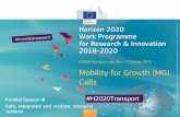 Horizon 2020 WorkProgramme for Research & …...Horizon 2020 WorkProgramme for Research & Innovation 2018-2020 Rafal Stanecki European Commission – DG MOVE H2020 Transport info day