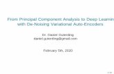 From Principal Component Analysis to Deep Learning with De ... I Kingma, Welling: Auto-Encoding Variational