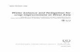 Water balance and fertigation for crop improvement …...IAEA-TECDOC-1266 Water balance and fertigation for crop improvement in West Asia Results of a technical co-operation project