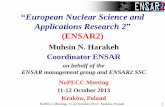European Nuclear Science and Applications Research 2 · “European Nuclear Science and Applications Research 2 ... “Increase the potential for innovation and technology transfer