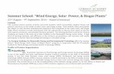 Summer School: “Wind Energy, Solar Power, & Biogas Plants” · Summer School: “Wind Energy, Solar Power, & Biogas Plants” 22nd August – 9th September 2016 – Kassel (Germany)
