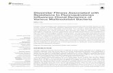 Dissimilar Fitness Associated with Resistance to ...fmicb-07-01017 July 5, 2016 Time: 15:11 # 1 REVIEW published: 07 July 2016 doi: 10.3389/fmicb.2016.01017 Edited by: Teresa M. Coque,