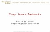 Graph Neural Networkssrijan/teaching/cse6240/spring2020/slides/1… · neural networks: •Graph encoders idea is inspired by CNN on images enc(v)=z v enc(v)= multiple layers of non-linear