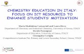 CHEMISTRY EDUCATION IN ITALY: FOCUS ON ICT RESOURCES TO · CHEMISTRY EDUCATION IN ITALY: FOCUS ON ICT RESOURCES TO ENHANCE STUDENTS’ MOTIVATION ... scientific tutorial, that is