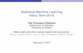 Statistical Machine Learning Hilary Term 2019palamara/teaching/SML19/HT19_lecture... · 2019-02-07 · Supervised Learning Regularization The effect of λ Increasing λreduces variance