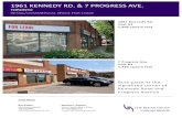 1961 KENNEDY RD. & 7 PROGRESS AVE....1961 Kennedy Rd. Unit A4 1,909 square feet 1961 KENNEDY RD. & 7 PROGRESS AVE. TORONTO RETAIL/COMMERCIAL SPACE FOR LEASE usy plaza at the signalized